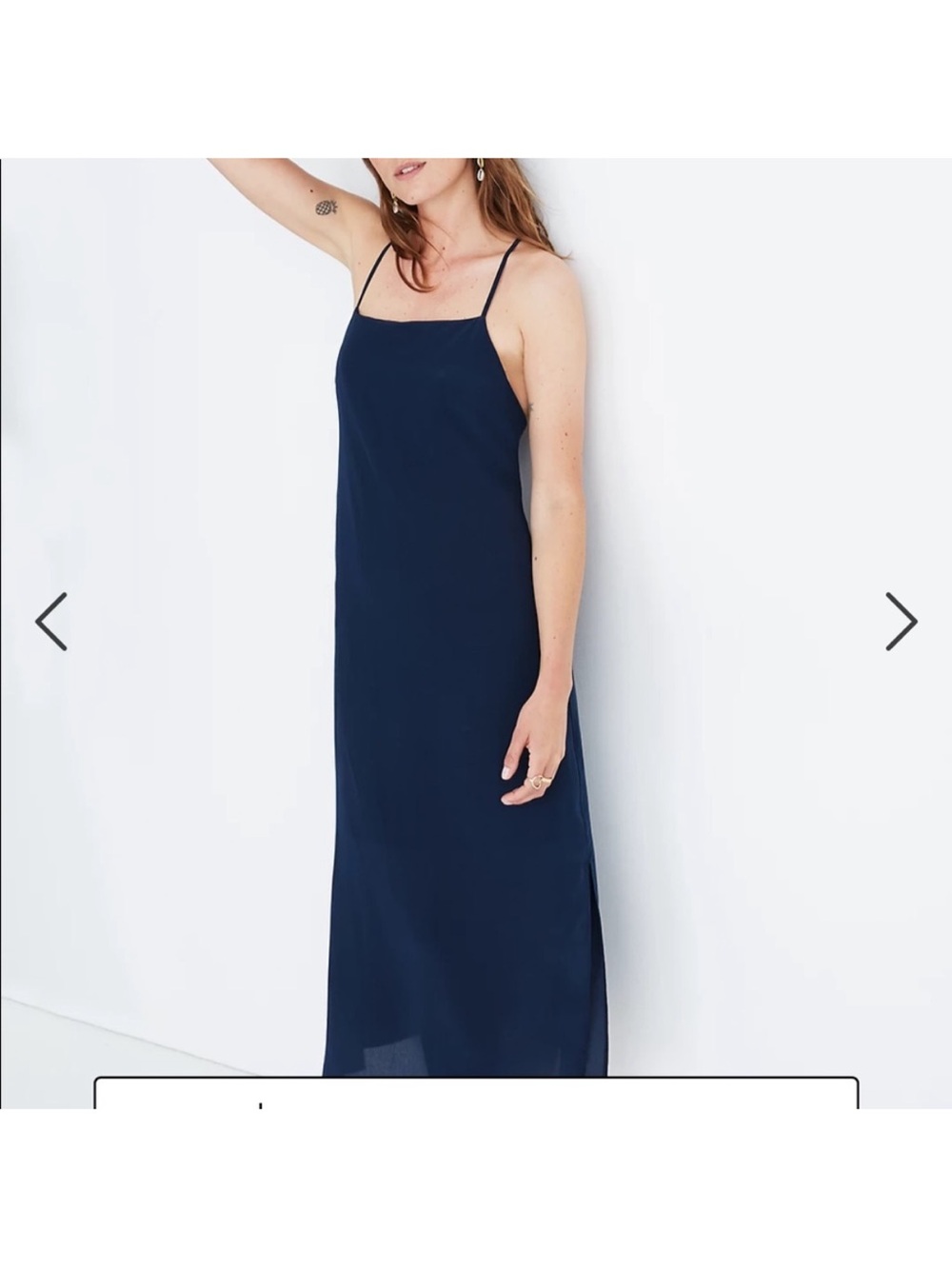 Madewell silk cross-back slip dress Sz 2 Ivory Minimalist Bias Cut Wedding Guest